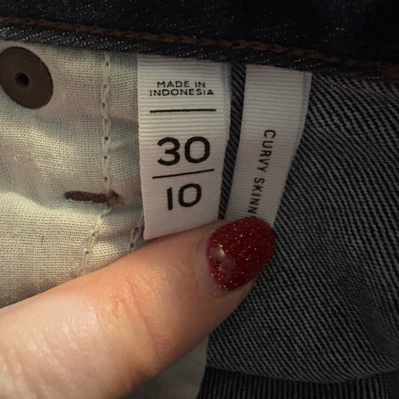 Ann Taylor LOFT womens size 10/30 curvy skinny mid rise denim jeans - Picture 9 of 10